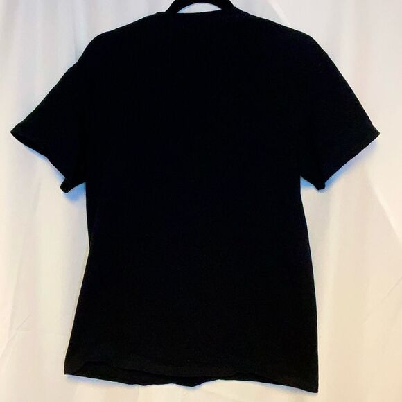 Black Graphic Tee with Anime Design - Picture 3 of 3